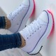 Women's Solid Color Trendy Sneakers, Lace Up Soft Sole Platform Casual Walking Shoes, Versatile Low-top Canvas Shoes