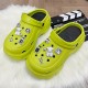 Women's Rhinestone Decor Clogs, Casual Hollow Out Design Garden Shoes, Comfortable Slip On Shoes