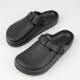 Women's Solid Color Clogs, Slip On Round Toe Buckle Decor Non-slip Soft Sole EVA Slides, Summer Casual Beach Shoes