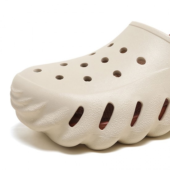 Women's Hollow Out Design Clogs, Breathable Slip On Garden Shoes, Women's Comfortable Beach Shoes