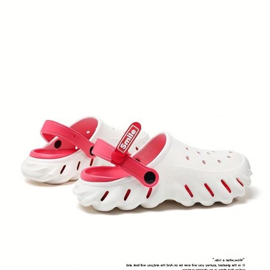 Women's Hollow Out Design Clogs, Breathable Slip On Garden Shoes, Women's Comfortable Beach Shoes