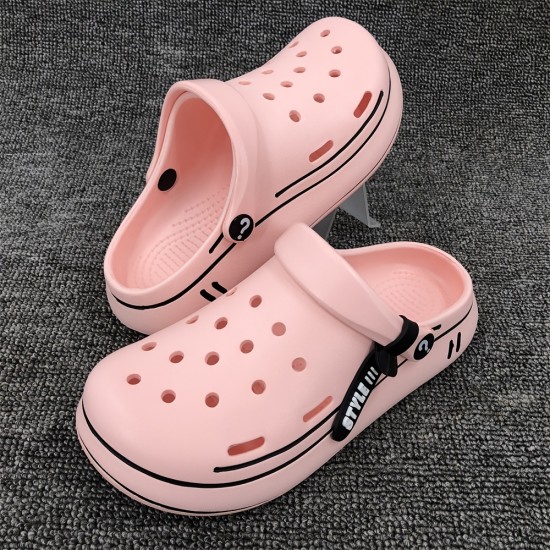 Women's Hollow Out Clogs, Lightweight & Breathable Solid Color Sandals, Indoor Outdoor Slippers