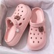 Cute Cartoon Decor Clogs, Slip On Soft Sole Platform Non-slip Slides, Casual Summer EVA Beach Shoes