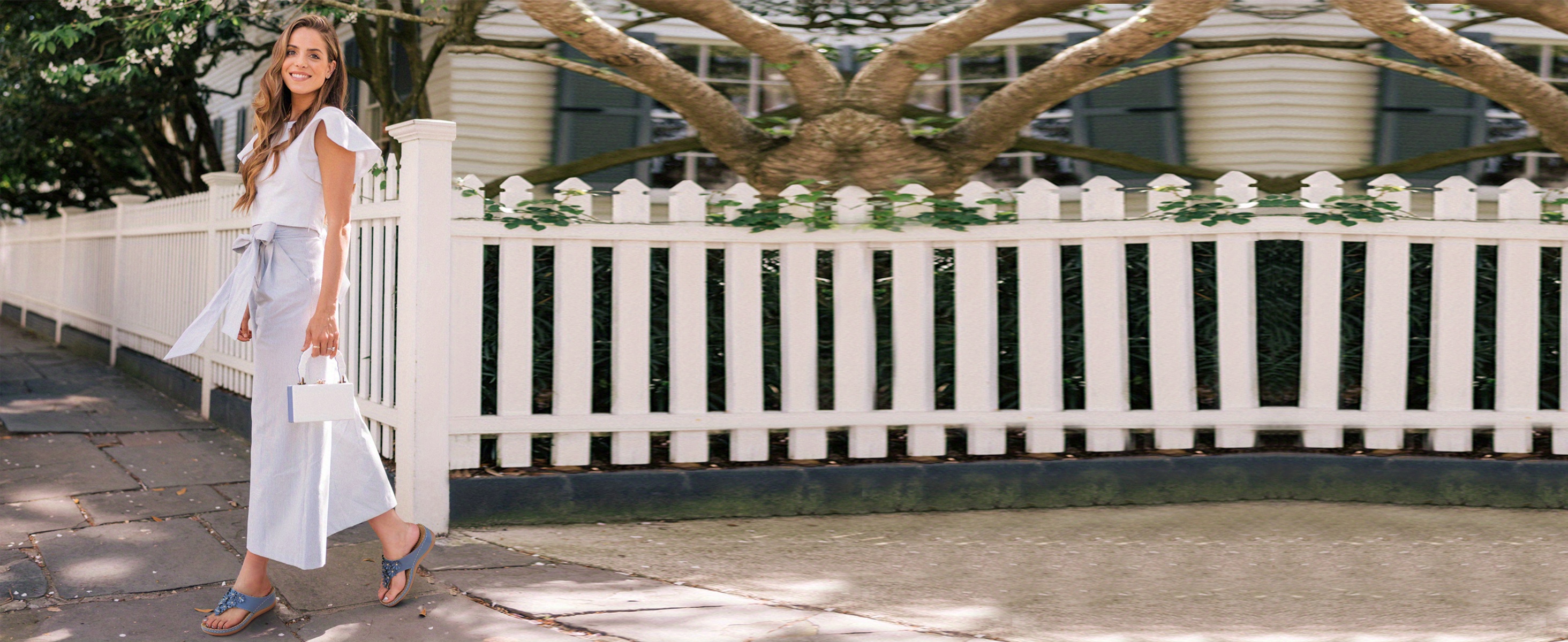 womens flower decor flip flops casual soft sole massage slide sandals with arch supports outdoor non slip sandals details 2