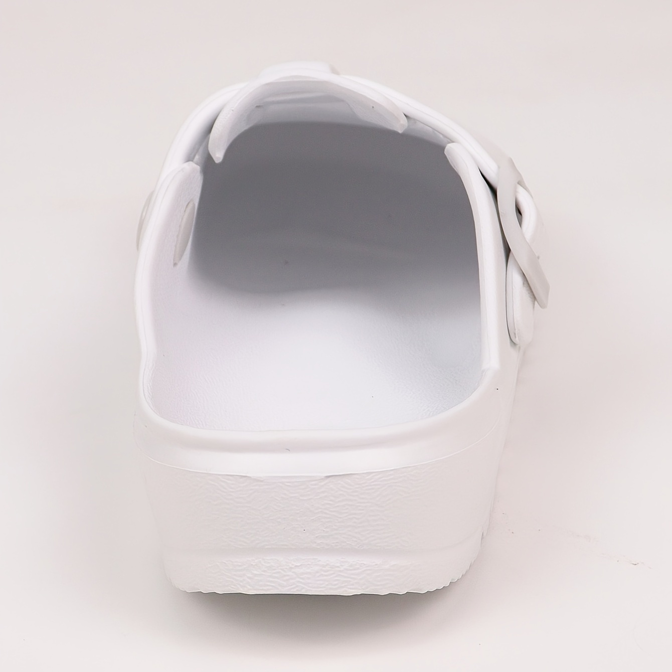 womens solid color clogs slip on round toe buckle decor non slip soft sole eva slides summer casual beach shoes details 6